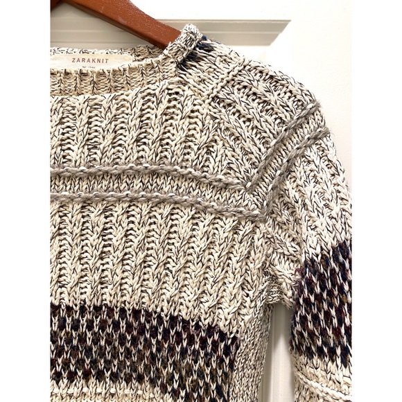 Zara Mockneck Knit Sweater 3/4 sleeves  - Size S - Picture 2 of 5